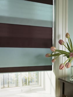 two tone two color roman shades