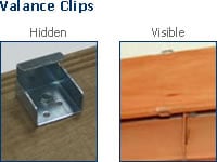 wood blind valance clips