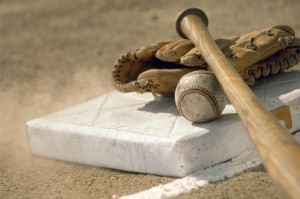 Baseball-themed roller shades can be used in a child's room or other rooms with a sports motif.