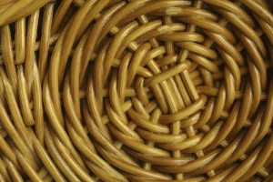 Wicker weaving is one of the old-time skills being revived by designers.