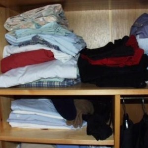 Shelving and bins can easily organize one's home and personal belongings.