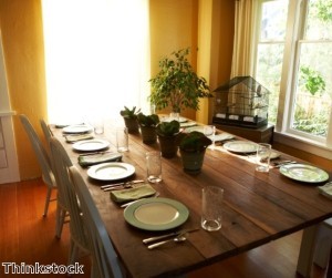Selecting a new wall color or furniture arrangement can brighten a dining room.