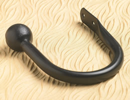 Orbed Drapery Tieback - Wrought Iron