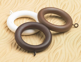 1 3/4" Eyelet Drapery Rings (10 pk) - Wood