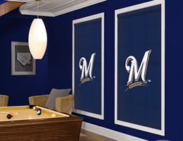 Yellow Milwaukee Brewers Roller Shades