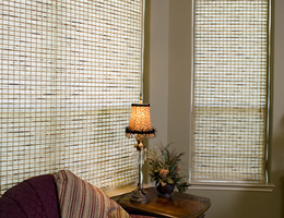 shades woven wood natural binding edge bamboo caman blindschalet