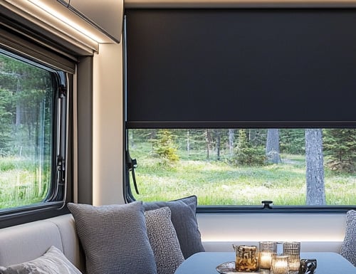 Blackout Vinyl RV Roller Shades