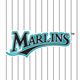 Blue - Jersey Logo - Black/Turquoise on White Pinstripes
