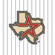 White - Secondary Logo - Tan/Red on White Pinstripes