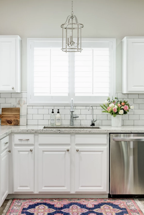 Deals on Blinds and Shades at BlindsChalet.com-Kitchen design by Lexi Westergard Design with Plantation Shutters deals on blinds and shades window shutters from blinds chalet Designer Lexi Westergard Design, photo credit: John C. Woodcock