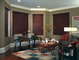 Dark wood blinds