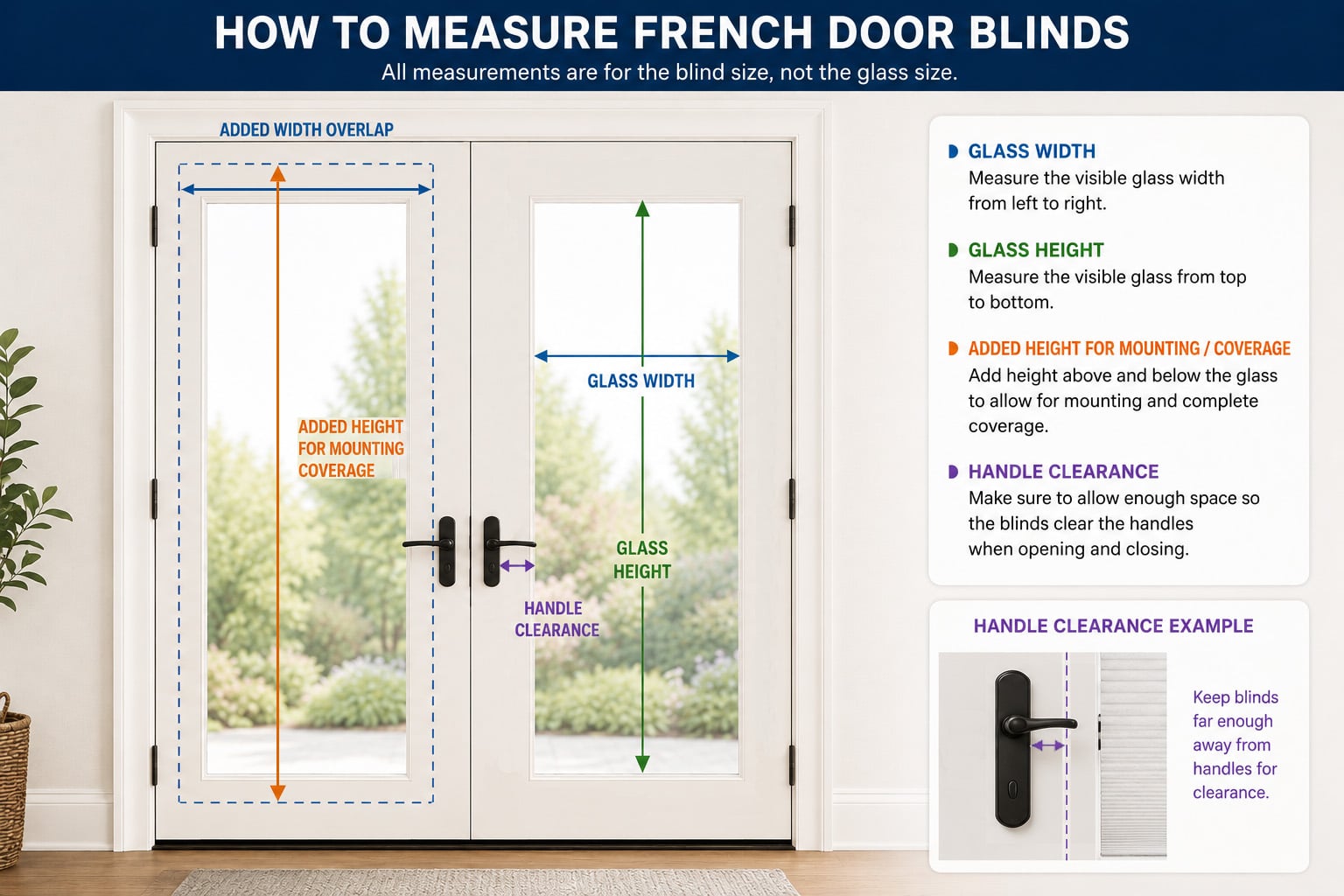How to Measure French Doors for Window Blinds