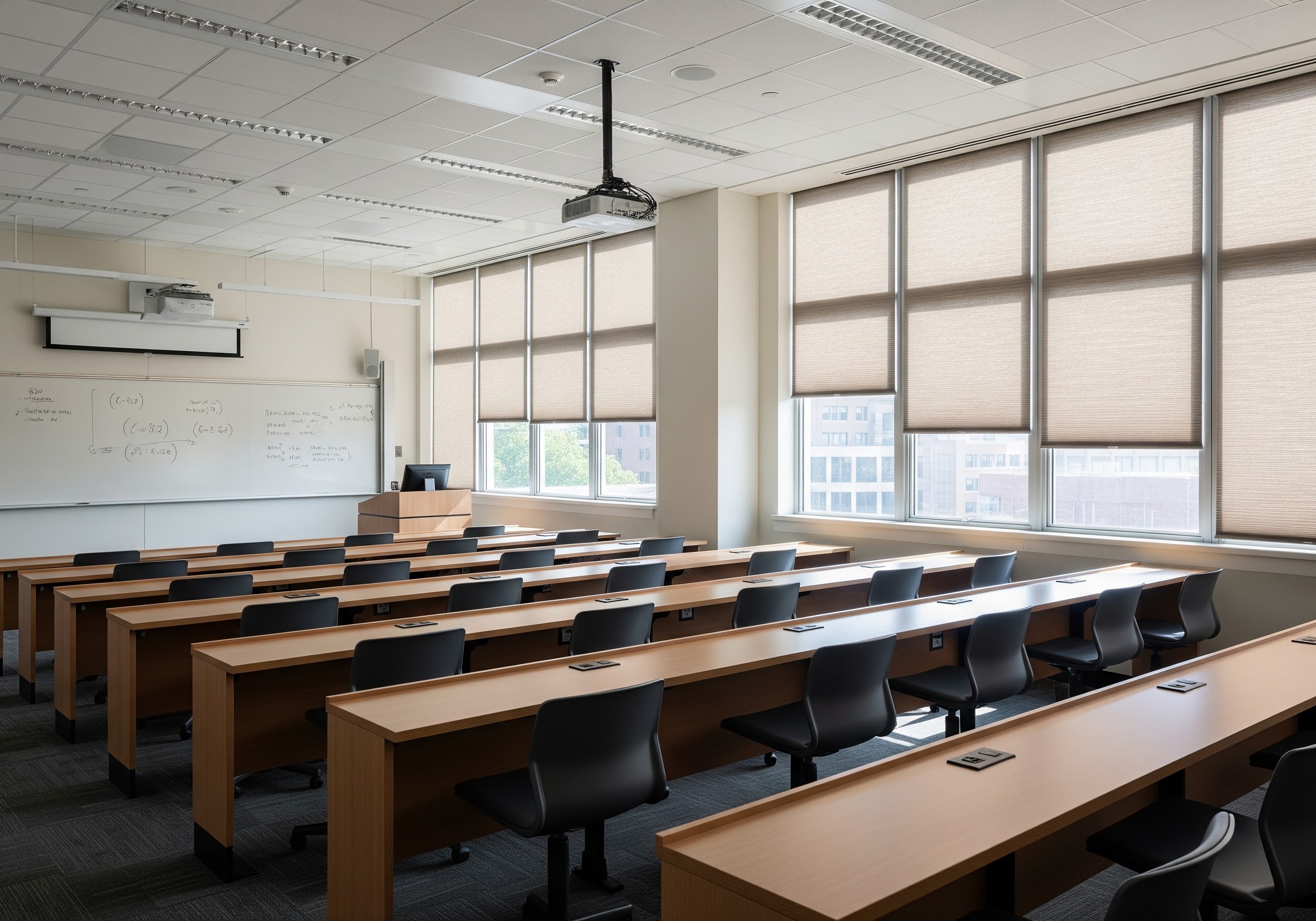 Cellular Shades in an School Room Setting