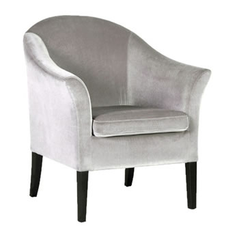 silver velvet chair
