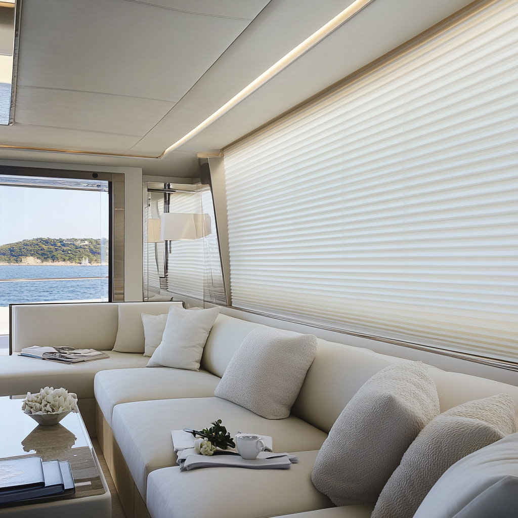 boat pleated shades