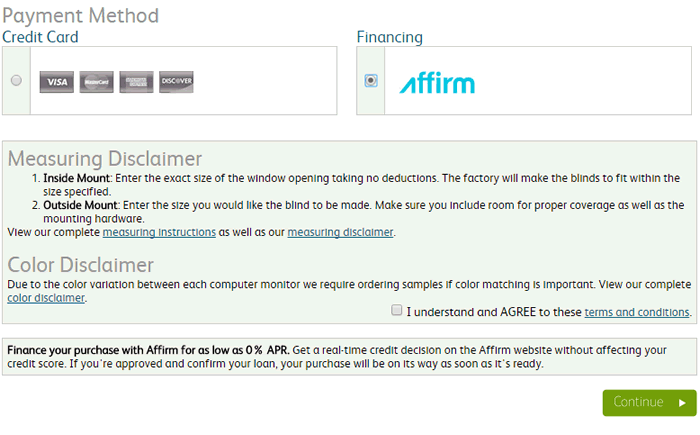 Financing for Blinds, Shades and Shutters