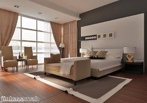 Custom drapery adds an elegant finish to bedroom decor.