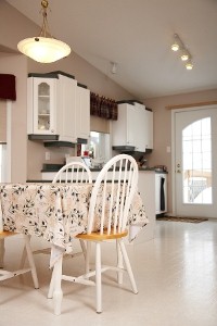 Heat and moisture resistant Signature faux wood blinds are an excellent choice for kitchens.