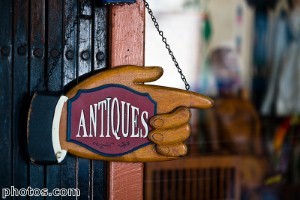 Antiques can be coordinated with modern items in a room design.
