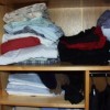 Shelving and bins can easily organize one's home and personal belongings.