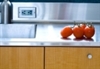 Redesigning a kitchen with horizontal fabric shades