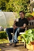 Make a garden easily visible with solar screen shades