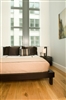 Refresh a bedroom with horizontal fabric shades