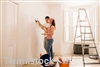 Creamy white walls are a good start in setting the stage for a shabby chic room.