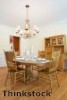 Smaller furniture pieces can replace traditional dining room furniture when large gatherings aren't expected.