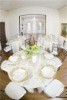 Soft and luxurious solar screen shades ideal for cozy dining room