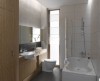 Wooden accents can work wonders to create an inviting bathroom space.