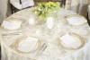 Round tables take the edge off the rectangular shape of most apartments.