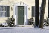 The entry hall behind a home's front door can create an attractive first impression on visitors.