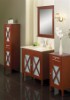 Furniture has become more popular as a decorating tool in bathrooms.