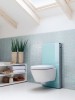 Bathroom shelving can be freestanding or open shelves installed on a wall.