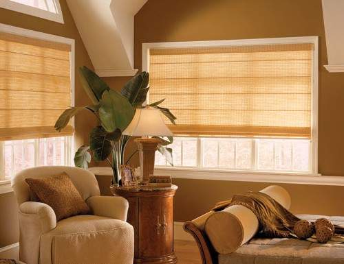 Woven Wood Roman Shades