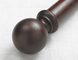 Smooth Wood Ball - 1 3/8 Inch Drapery Rod