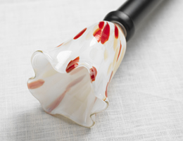 Cherry Glass Tulip 1 Inch Drapery Rod
