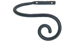 Scroll Drapery Tieback(Left) - Wrought Iron