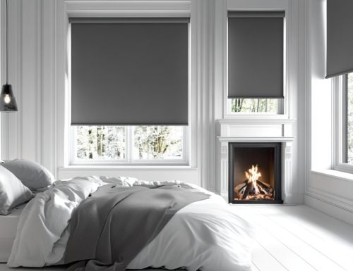 Retro Vinyl Blackout Roller Shades