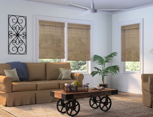 Cordless Contemporary Woven Wood Shades