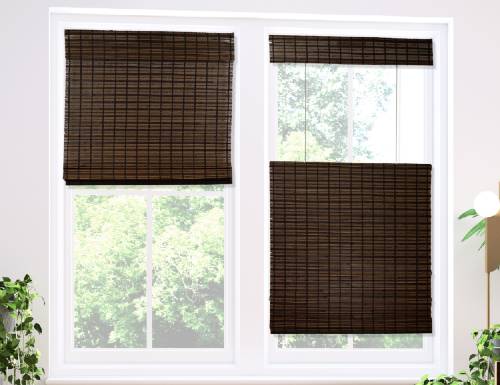 Cordless Top Down Bottom Up Woven Wood Shades