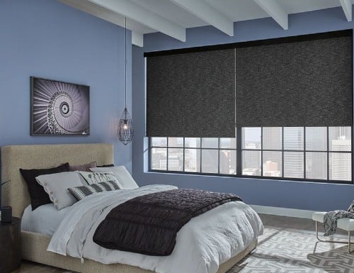 Details about   White Blackout Remote Control Window Bind Motorized Roller Shade with Valance 