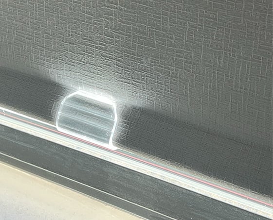 Color Blackout White. Bottom Rail Handle. thumbnail 4