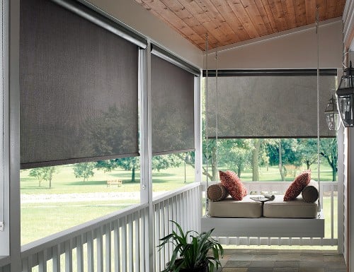 Screened patio shades discount
