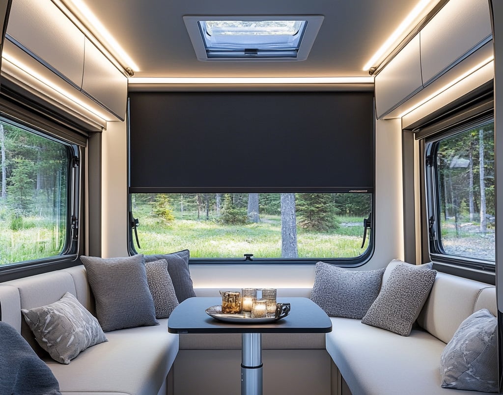 Blackout Vinyl RV Roller Shades, Motorhome, Camper