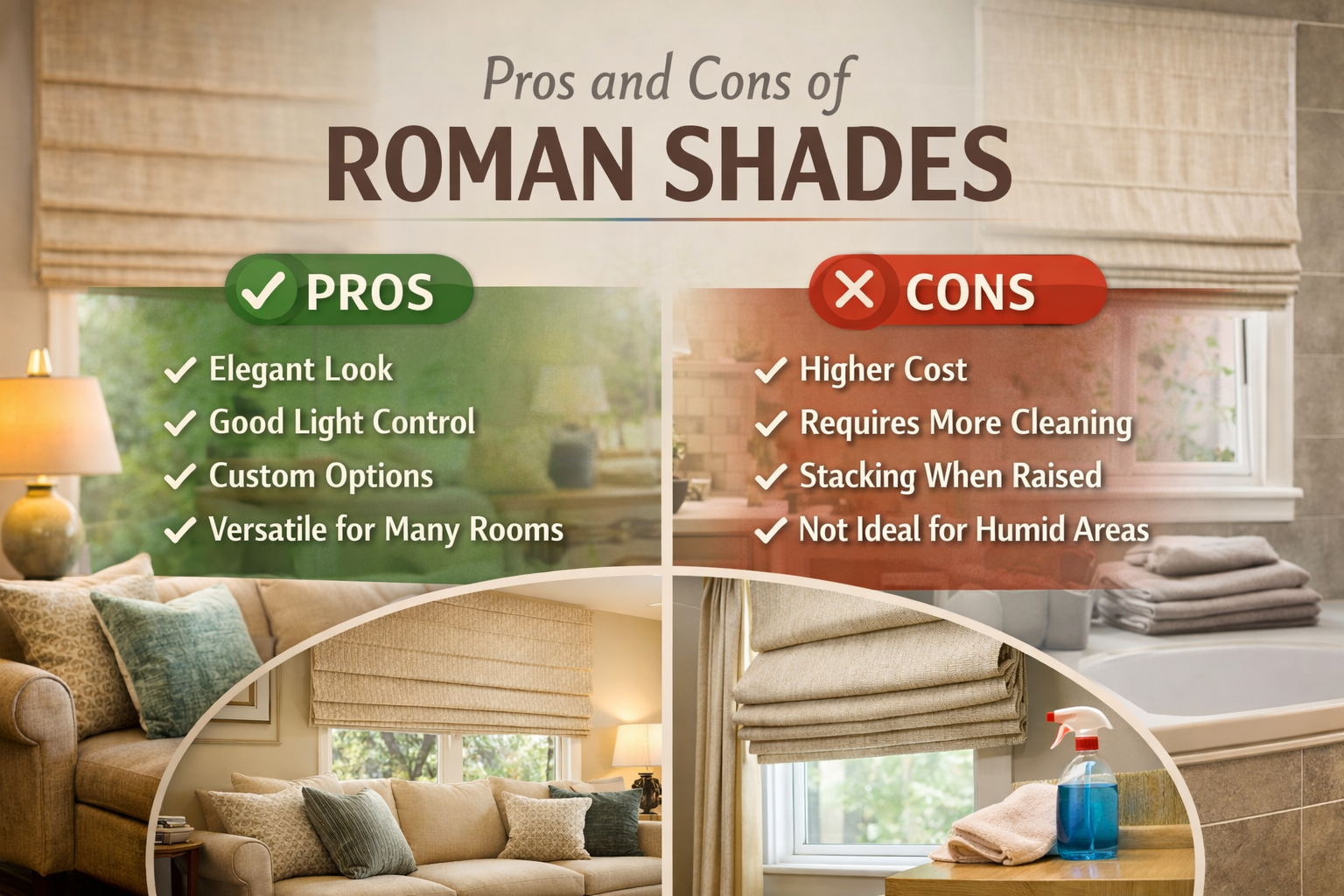Pros and Cons of Roman Shades: What to Know Before You Buy image