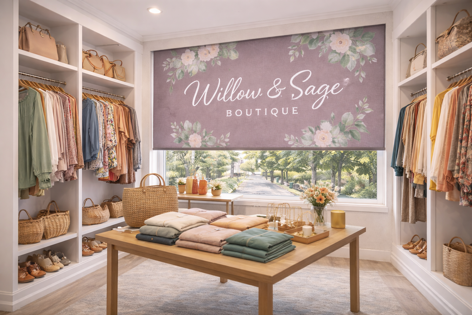 Custom Printed Window Shades for Retail Stores image