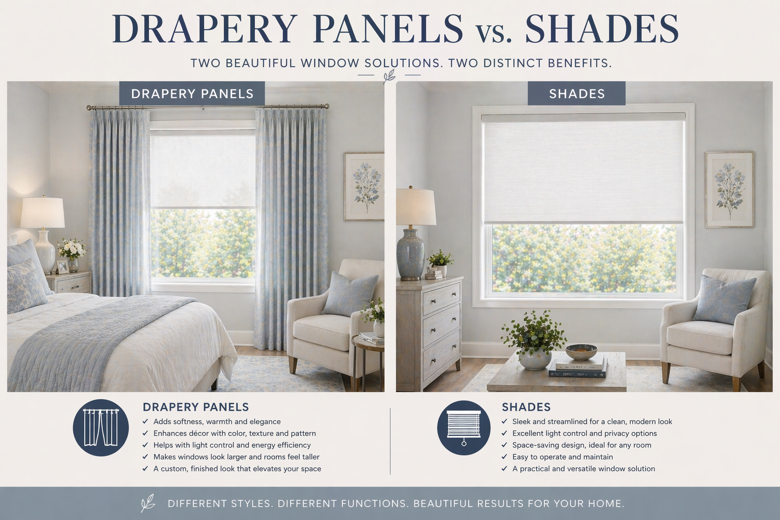 Drapery Panels vs Shades: Which Is Better? image